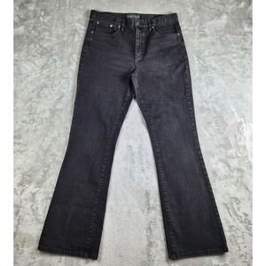LRL Lauren Jeans Co RL Jeans Womens 12 Black Denim Straight Leg Stretch